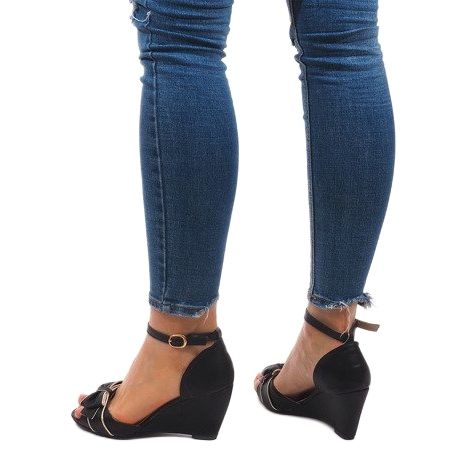 Wedge Sandaler F1-43 Sort 2