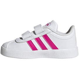 Sko til børn adidas Vl Court 2.0 Cmf hvid og pink EG3890 lyserød 1