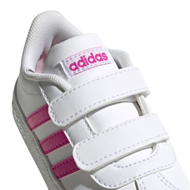 Adidas Vl Court 2.0 Cmf Jr EG3890 sko hvid lyserød 1