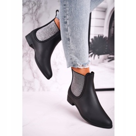 Kvinder Matt Black Wellies sølv Answear sort 2