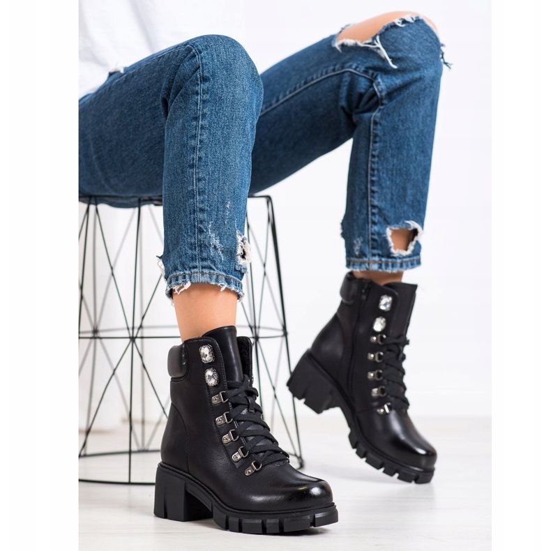Ideal Shoes Eco Leather Workers sort 1