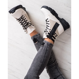 SHELOVET Lace-up modearbejdere hvid sort 2