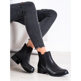 Kayla Casual Snake Print støvler sort 2