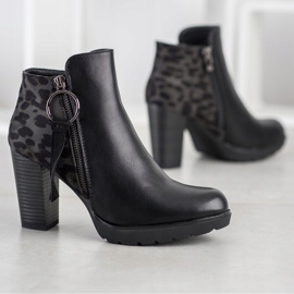 Goodin Varme støvler i leopardprint sort 1