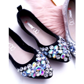 Seastar Dame ballerinaer med sorte krystalsten 4