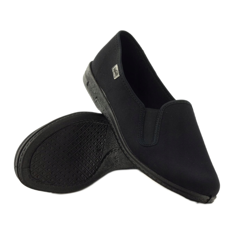 Sort Befado 001M060 Slip-on hjemmesko 3