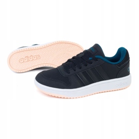 Adidas Hoops 2.0 K EE6718 sko sort grøn 1