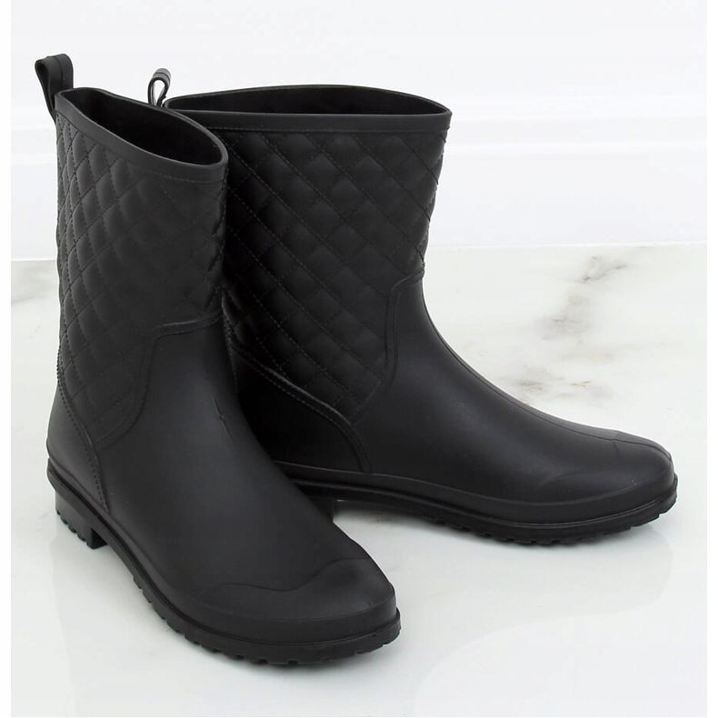 Sort kviltet quiltet galoshes DC06 Sort 1