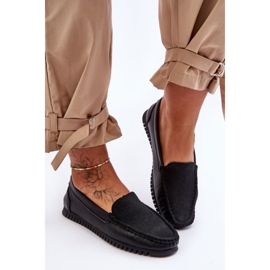 Dame klassiske læder loafers S.Barski LR97630 sort 2