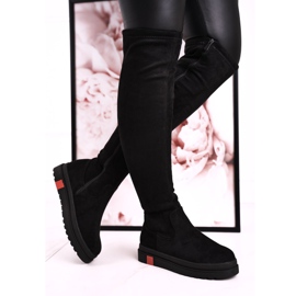 Kvinders høje støvler ruskind sort Gracelyn 3