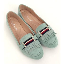 Kvinder akvamarin loafers 88-381 Grøn 2