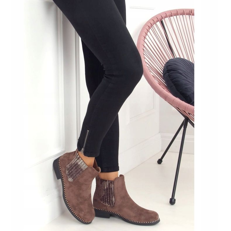 Kvinders Chelsea støvler, ruskind brun HQ231 Khaki kaki 1