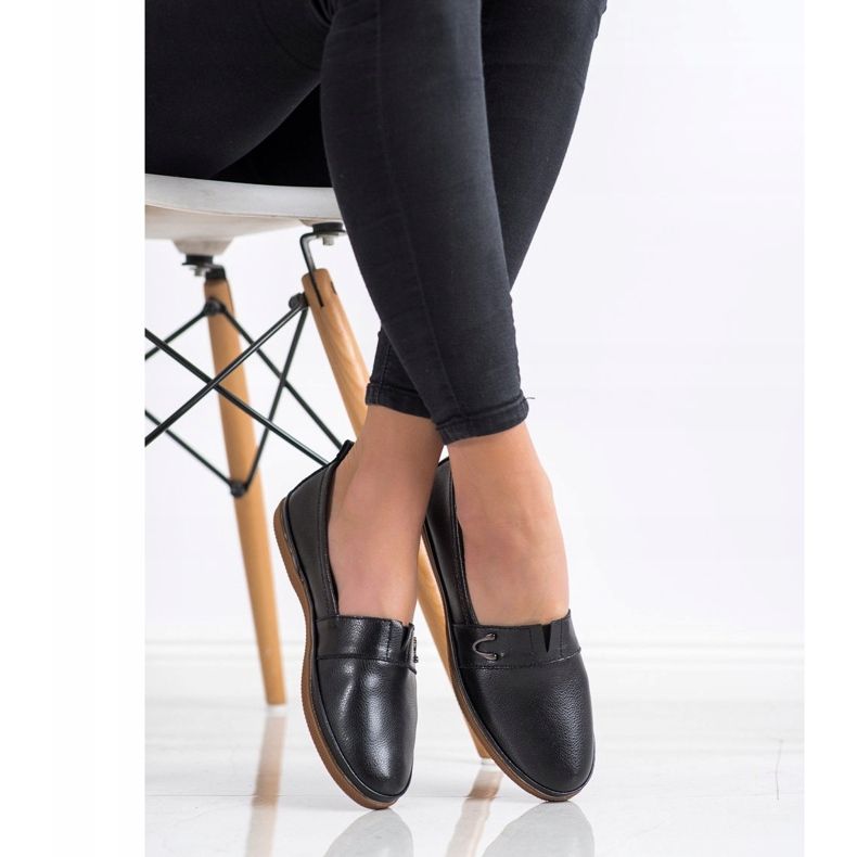 VINCEZA læder slipons sort 2