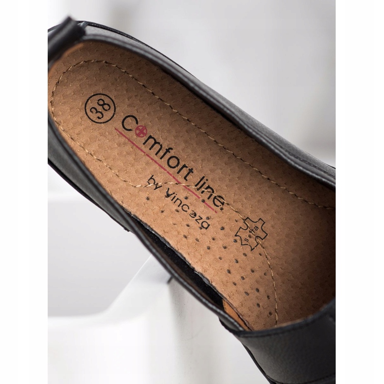 VINCEZA læder slipons sort 1