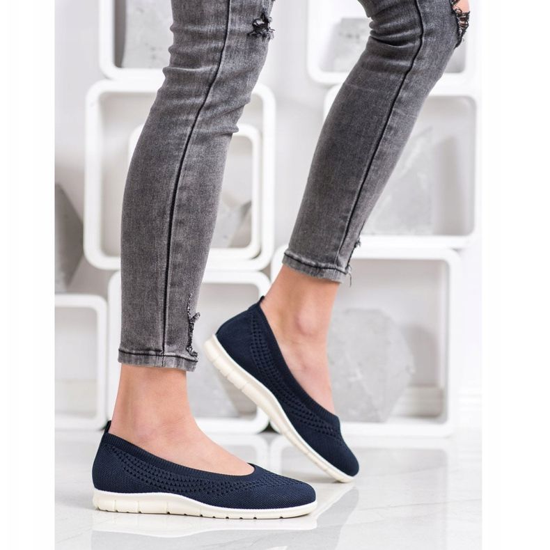 Goodin Openwork Slipons marineblå 1