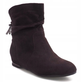 Suede Wedge Støvler 030-PA Brun 2