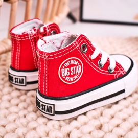 Børns høje sneakers med lynlås Big Star HH374190 Rød 2