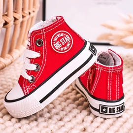 Børns høje sneakers med lynlås Big Star HH374190 Rød 5