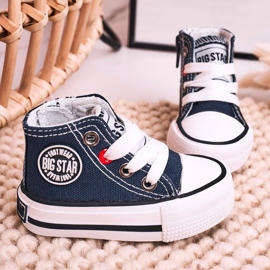 Børns høje sneakers med lynlås Big Star HH374189 Marineblå 1