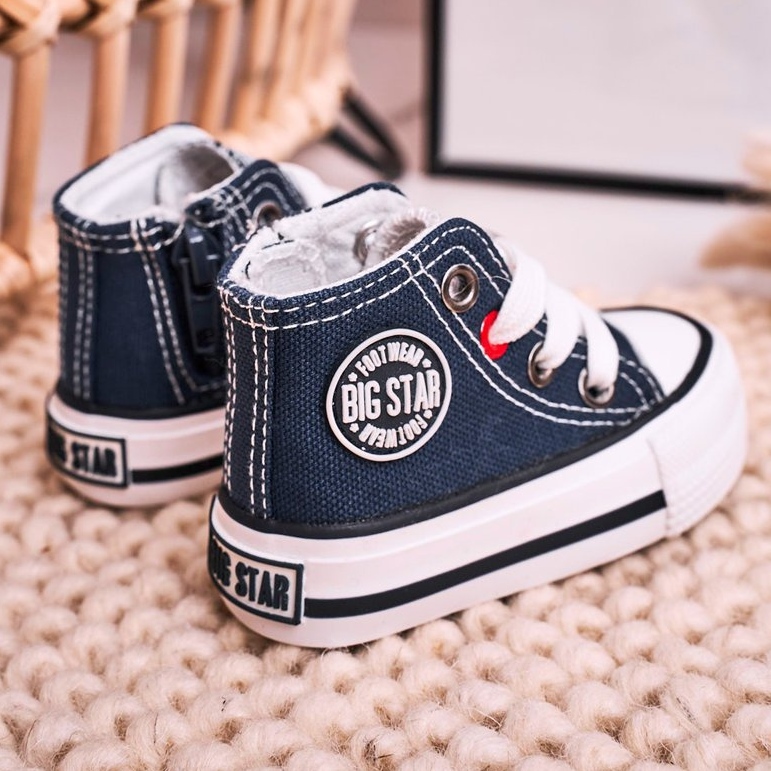 Børns høje sneakers med lynlås Big Star HH374189 Marineblå 2
