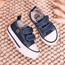 Børns lave sneakers med velcro Big Star HH374201 Marineblå 2