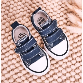 Børns lave sneakers med velcro Big Star HH374201 Marineblå 1