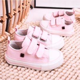 Børns lave sneakers med velcro Big Star HH374203 Pink lyserød 3