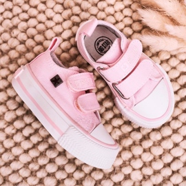 Børns lave sneakers med velcro Big Star HH374099 Pink lyserød 2