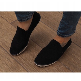Lycra D16M sorte Slip-On sneakers 1