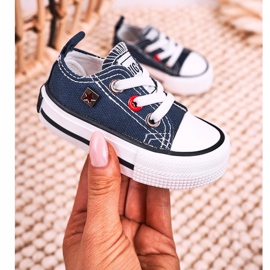 Børns klassiske lave sneakers Big Star HH374091 Marineblå ['flåde'] 1