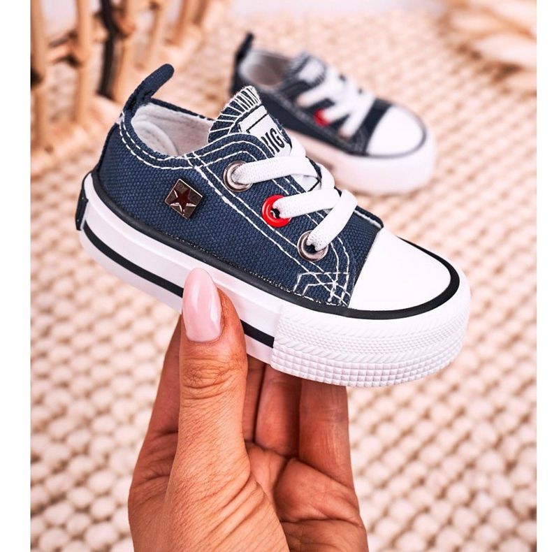 Børns klassiske lave sneakers Big Star HH374091 Marineblå ['flåde'] 1