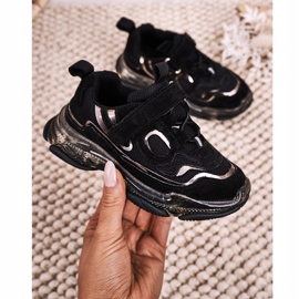 Apawwa Børns sportssko sneakers med gennemsigtig sål sort Bailey 2