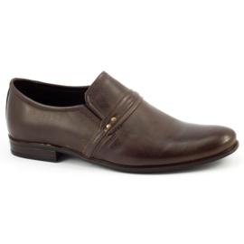 Polbut Mænds formelle slip-on sko C35 brun 2
