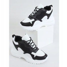 Sort og hvid kile sportssko 3171 Sort 1