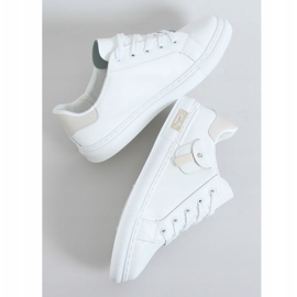 Hvide og beige sneakers til kvinder LA132P Beige 2