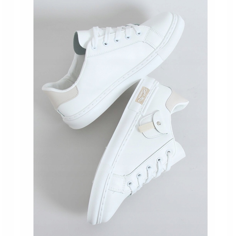 Hvide og beige sneakers til kvinder LA132P Beige 2