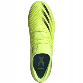 Adidas X Ghosted.3 I gul-sort-hvide fodboldsko FW6937 1