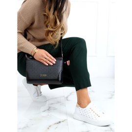 Dame sneakers med hvide nitter LA124P Beige 1