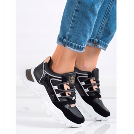SHELOVET Stilfulde sneakers sort 1