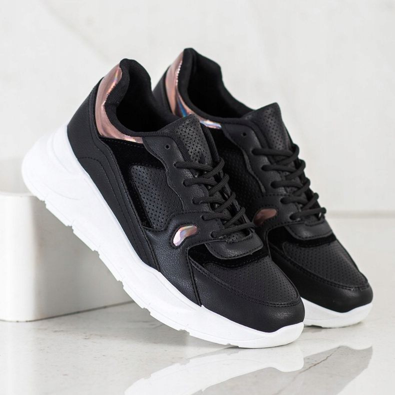 SHELOVET Sorte sneakers flerfarvet 2