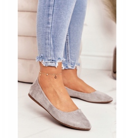 PS1 Grå Ballerinas Dame Suede Dermeno 2