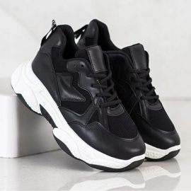 Fashion Behagelige sneakers sort 1