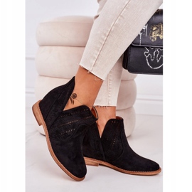 Openwork Black Melanie Wedge Støvler sort 2