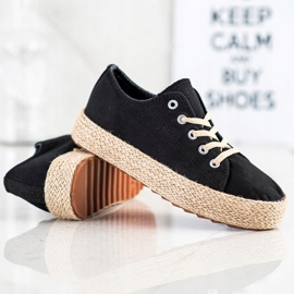 Kylie Stilfuld Espadrilles sort 1