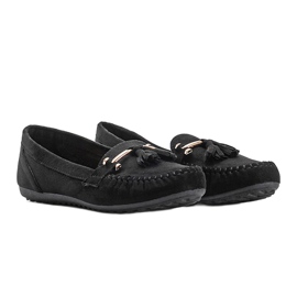 Aubrey loafers i sort ruskind 1