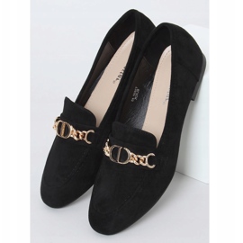 Sorte kvinders loafers T393P Sort 1