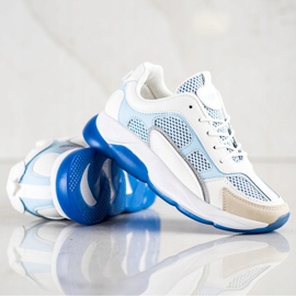 Via Giulia  Sneakers med glitter mode hvid blå 3