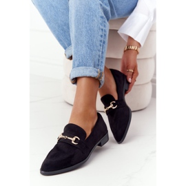 S.Barski Elegante kvinders loafers S. Barski ruskind sort 1