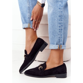 S.Barski Elegante kvinders loafers S. Barski ruskind sort 2