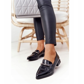 S.Barski Elegante Moccasins S. Barski Premium lakeret sort 2